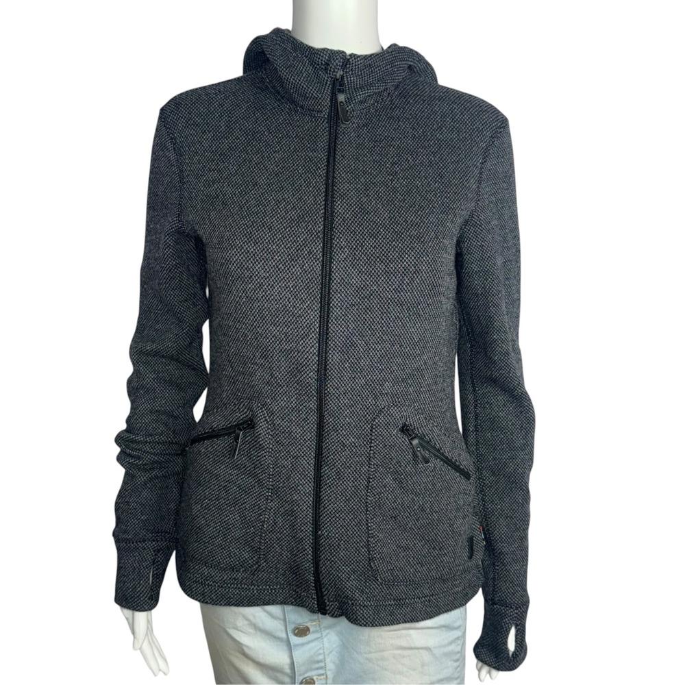Smartwool Womens Recycled Wool Full Zip Hooded Jacket Gray SW010236 Size S